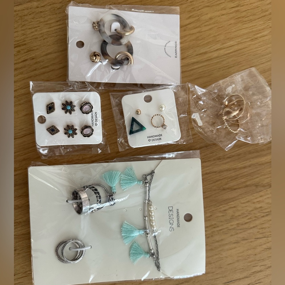Fashion set earrings,necklace and rings - Picture 3 of 5